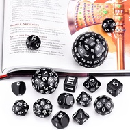 15Pcs Polyhedral Dice Table Game Dice for DND RPG Dungeons and Dragons  D3 D4 D5 D6 D7 D8 D10 D% D12