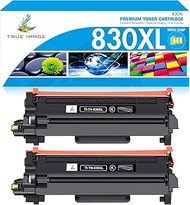 TN830XL Toner for Brother 830XL TN830 Toner (with Chip) Replacement for Brother TN-830XL TN-830 TN 830 Cartridge HL-L2405W HL-L2460DW HL-L2400D MFC-L2820DW HL-L2480DW MFC-L2820DWXL Printer 2 Black