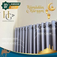 [ 12 WAVES X H 300 CM350 CM ] MINIMALIST CURTAINS 6 WAVES PLAIN FIBER CLAW MOTIF CURTAINS