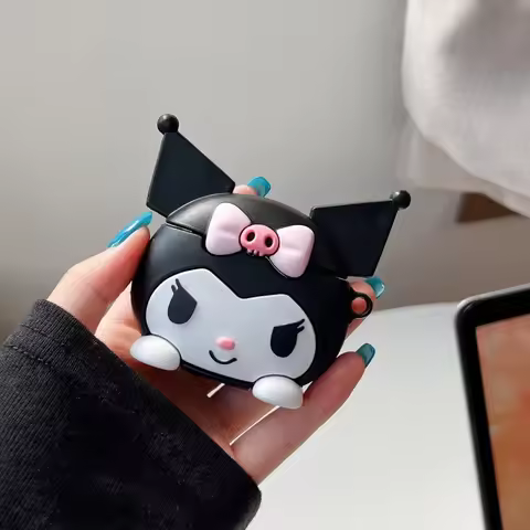 3D Cartoon Kuromi Silicone Cover For Airpods 4 (2024) Cute Earphone Case For AirPods Pro 2nd 3 1 2 E