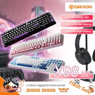 SG_In Stock>  EWEADN X98 Bluetooth Keyboard Low-noise 2.4G wired/wireless dual-mode membrane keyboar