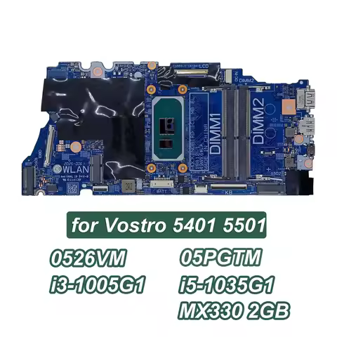 0526VM 05PGTM For Dell Inspiron 5401 5501 5408 5508 Vostro 5401 5501 Motherboard System Mainboard 19