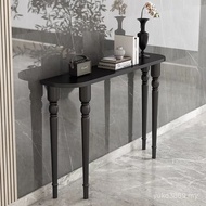 Table Solid Wood Simple Household Solid Wood Table Object Entrance Wall French Corridor Pine New Sty