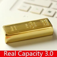 Luxury Gold Bar ไดรฟ์ปากกา 2TB 1TB Usb Flash Drive 64GB 128GB 16GB 32GB Pendrive 3.0 ความจุจริง Memory Stick Disk On Key ของขวัญ