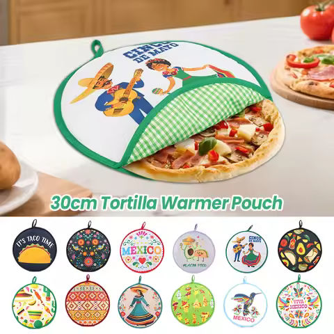 30cm Cloth Bag Burrito Portable Tortilla Warmer Pouch Kitchen For Microwave Restaurant Food Pancake