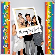 Banner Flag LGBTQ Rainbow For Hanging Door Decoration Festival Outdoor PRIDE MONTH Tom Decorative Fl