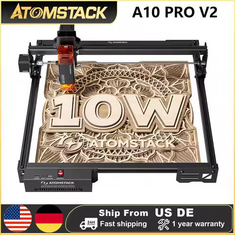 ATOMSTACK A10 Pro V2 10W Laser 0.01mm High Precision Engraving Cutting Machine Metal Arcylic Wood Le