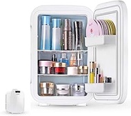 Beauty Mini Fridge/Portable Cosmetic Refrigerator,Cooler And Warmer with Jade Roller, Used for Makeup And Skin Care, Can Also Be Used in Bedroom Office Car (6Liter AC/DC)