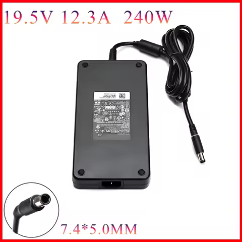 240W 19.5V 12.3A 7.4*5.0mm Laptop Adapter ADP-240AB D Charger For Dell Alienware M15x M17x M18X R2 X