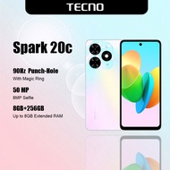 Tecno SPARK 20C Cellphone Android 5G 8+128GB Original Mobile Phone 50MP Dual Rear Camera 6.6” HD 90Hz Display 5000mAh 18W Fast Charge Smartphone COD
