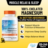 Doctor's Best, Magnesium Glycinate, 105mg - 200mg, High Absorption 100% Chelated with Albion Mineral