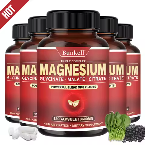Magnesium Complex - Magnesium Glycinate, Malate, Citrate - Promotes Energy and Sleep, Bone Health, G