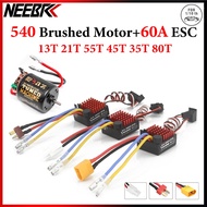 NEEBRC 540 13T 21T 55T 45T 35T 80T Brushed Motor With 60A ESC Combo For 1/10 Off-Road Crawler Climbi