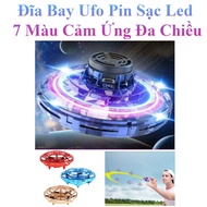 Đĩa Bay Ufo Pin Sạc Led 7 Màu Cảm Ứng Đa Chiều Tự Động Bay Về Quay Cực Mạnh