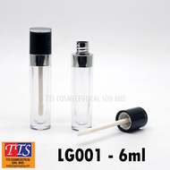 6ml Black Cap Empty Lip Gloss Bottle Lip Matte Bottle - LG001-6ml