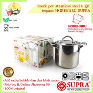 SUPRA stainless steel stock pot 8qt 7.5L HOREKARU impact Induction stainless steel lid cooking pot/