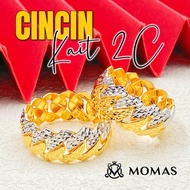 Cincin Belah Rotan Kait 2C Emas 916 Original Cincin Belah Rotan Emas 916 Tulen Cincin Emas 916 Bajet
