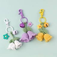 Crochet Keychain Handmade Flower Knitted Keychain Cute Student Bag Keyring Car Knitting Pendant Crea