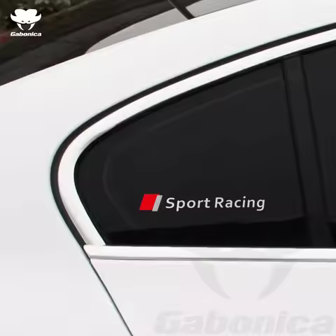 2Pcs Sport Racing Car windows decals sticker for Audi A1 A3 A4 A5 A6 A7 A8 TT Q3 Q5 Q7 Q8 S3 S4 S6 S