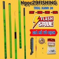 Cheap Green Bamboo Hand Fishing Rod Combo Made of High Quality Carbon Material - Radio Fishing Rod, 