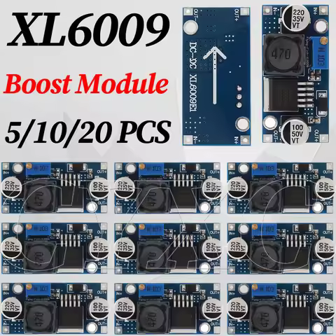 1-20PCS XL6009 4A Boost Converter Step Up Adjustable 15W 5-32V to 5-50V DC-DC Power Supply Module LM