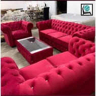 Sofa chesterfield/Sofa diamond/SOFA1+2+3/Sofa baldu/Sofa murah/Sofa set (Area Klang Valley)