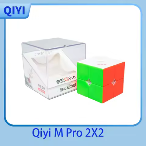 QiYi M Pro 2x2 Ball Magnetic Magic Speed Cube Stickerless Professional Fidget Toys Qiyi 2x2 M Cubo M