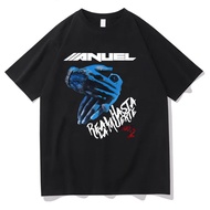 AA New Albun Graphic T-shirts Anuel AA Real Hasta La Muerte 2 T Shirt Rapper Cotton Casual Unisex Sh