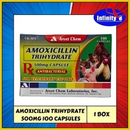 ▽ ☬ ✳ Amoxicillin Trihydrate 500mg 100 capsules/box