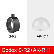 Godox S-R2 Round Head Flash Speedlight Adapter+AK-R11 Dome Diffuser for TT520 V850 V860 TT600 TT685 