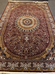 Persian Isfahan carpet oriental rug พรมเปอร์เซีย thick dense pile fine quality carpet size 2x3 Meter