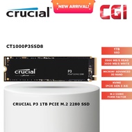 Crucial P3 1TB PCIe M.2 2280 SSD - CT1000P3SSD8