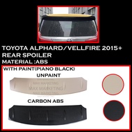TOYOTA ALPHARD AH30 /TOYOTA VILLFIRE 2015-2021 REAR SPOILER LIP ATAP DEPAN ABS/CARBON LOOK ABS SKIRT
