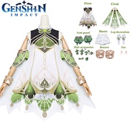 Genshin Impact Nahida Lesser Lord Kusanali วิกชุดคอสเพลย์ผู้หญิงเครื่องแต่งกายชุดปาร์ตี้ฮาโลวีนเกมคอ