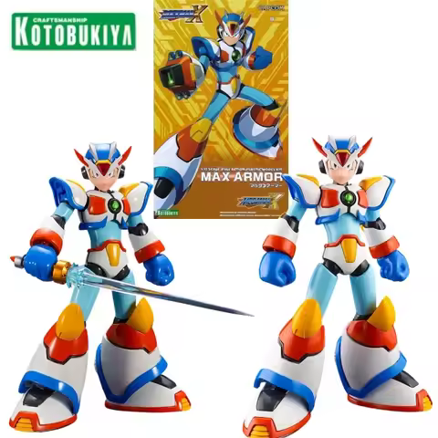 Kotobukiya Rockman X3 Anime Model Megaman Max Armor Action Figures 1/12 Scale Full Action Plastic Mo