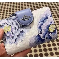 กระเป๋าสตางค์หนังมีซิปขนาดกลางสำหรับผู้หญิง C3453 C3452 C0082 6390 C3454แบรนด์ของแท้100% กระเป๋าสตาง