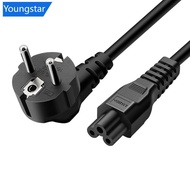 【FY】  1.2/1.5/1.8M VDE-Certified Three-Core Euro Gauge Pin-Tail Power Cable AC Laptop Plug Adapter C