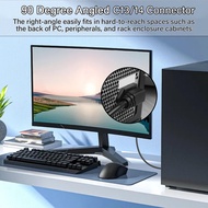 90 Degree IEC C13 to C14 Power Extension Cable C13 Female to Right Angle C14 Male Right Angle Connec