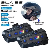 BLAISE GT1 Intercom Motorcycle Helmet Bluetooth Headsets 2 Rider Communication Moto 1km Music Sharin