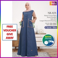 Baju Gamis Syari Terbaru 2020 Nibras Dress Wanita Muslim Busui Nba 78