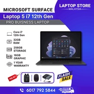 Microsoft Surface Laptop 5 | i7 12 GEN | TOUCH SCREEN | 32GB RAM | 256GB SSD | 1 YEAR WARRANTY
