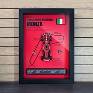 F1 Leclair SF24 Racing Ferrari Poster 2024 Merchandise Alloy Car Model Photo Frame Track Hanging Mur