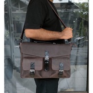 Crazy horse genuine cowhide work bag