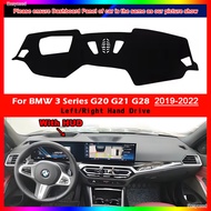 Flannel Dashboard Cover Mat For BMW 3 Series G20 G21 2019-2022 Anti-slide Pad Dashmat Sun Shade Dash