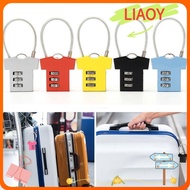 LIAOY Password Lock, 3 Digit Aluminum Alloy Security Lock,  Cupboard Cabinet Locker Padlock Mini Steel Wire Suitcase Luggage Coded Lock