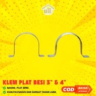 4 INCH PLATE PIPE CLAMP 4 INCH IRON CLAMP/ 4 INCH ZINC CLAMP/ 4" PLATE PIPE CLAMP/ 4 INCH IRON PLATE