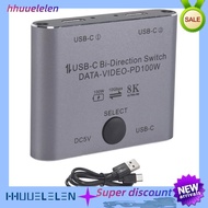 hhuueBi Directional USB C Switch Splitter 8K USB C Switcher KVM 8K 60Hz 4K 144Hz Video for Multiple 