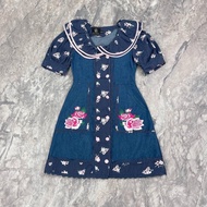 BLT brand Multi-Flower Denim Dress