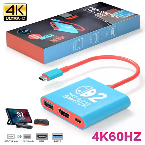 4K60Hz Type-C to HDMI Adapter Cable High-Definition Screen Mirroring for Nintendo Switch2 Oled/Lite 