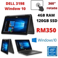 2 IN 1 Window 10 Touch Screen 360 Flip Dell 3189 laptop Intel Pentium  / 4GB RAM / 128GB SSD laptop